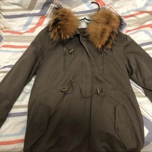 Coco deal fleece lined green parka